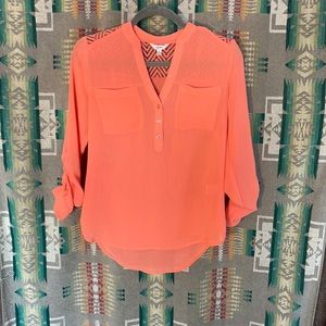 Candies 3/4 sleeve orange/salmon